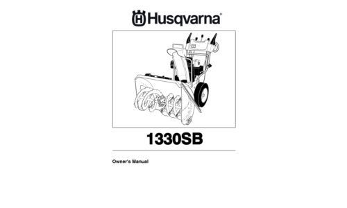 Husqvarna 1330SB 2010-10 SNOW BLOWERS THROWERS 96193004200 User Manual