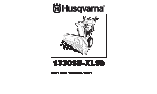 Husqvarna 1330 SB XLSB 96193004100 Snow Thrower 2008-11 User Manual