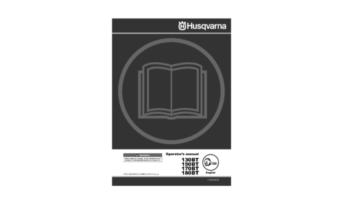 Husqvarna 130 BT 150 BT 170 BT 180 BT 2008-03 User Manual