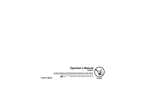 Husqvarna 12530HV 96193007204 2013-08 SNOW THROWER User Manual