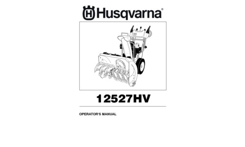 Husqvarna 12527HV 2010-07 SNOW BLOWERS THROWERS 96193005301 User Manual