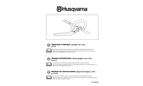 Husqvarna 123 L J-handle set 2004-03 User Manual