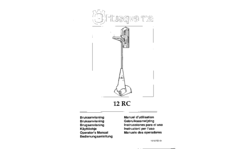 Husqvarna 12 RC 1997-01 SE DK NO FI GB DE FR NL ES IT PT User Manual