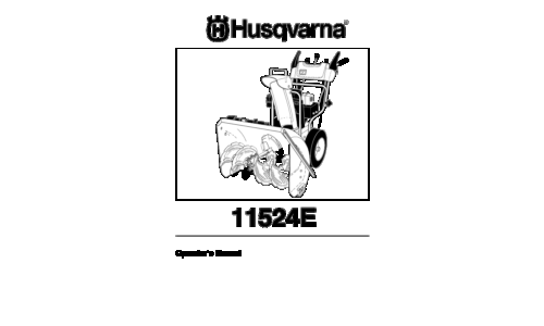 Husqvarna 11524E 2010-04 SNOW BLOWERS THROWERS 96193006600 User Manual