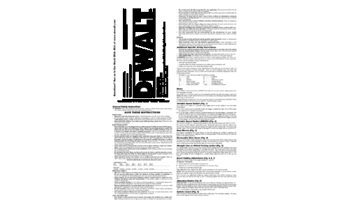 DeWalt Saw DW321_DW323 User Manual