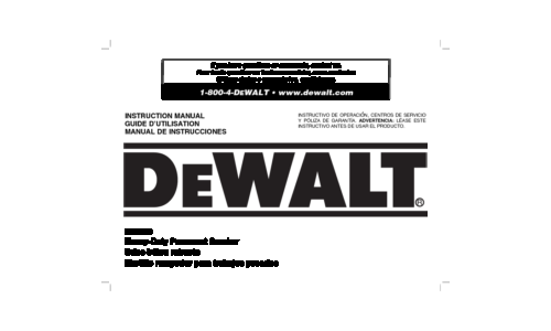 DeWalt Power Hammer D25980K User Manual