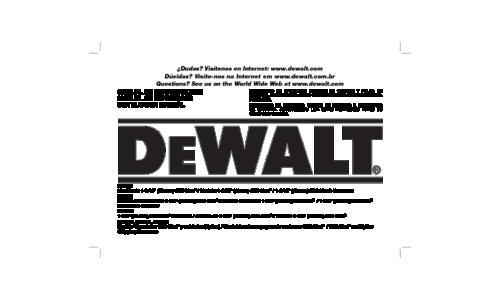 DeWalt Power Hammer D25851K User Manual