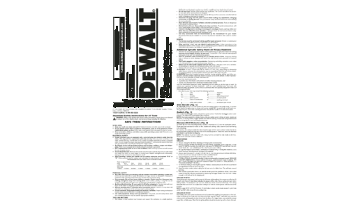 DeWalt Power Hammer D25404 User Manual