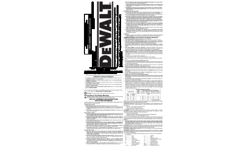 DeWalt Power Hammer D25012 User Manual