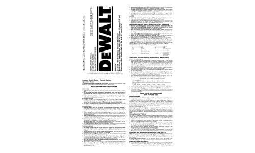 DeWalt Power Hammer 329869-02 User Manual