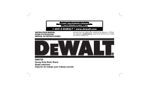 DeWalt Planer DWX725 User Manual