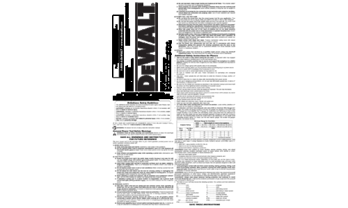 DeWalt Planer D26676 User Manual