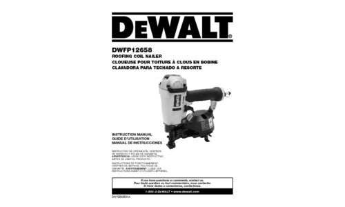 DeWalt Nail Gun DWFP12658 User Manual