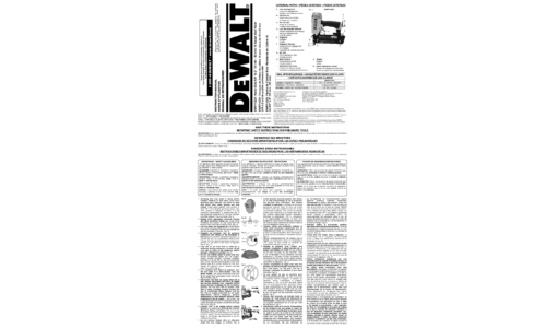 DeWalt Nail Gun DWFP12231 User Manual