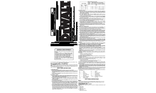 DeWalt Home Safety Product D21008 User Manual