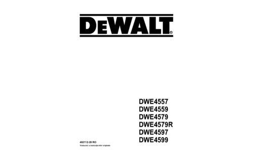 DeWalt Grinder DWE4597 User Manual