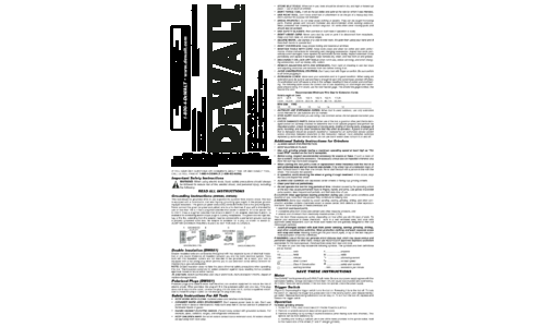 DeWalt Grinder DW887 User Manual