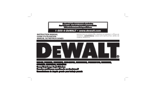 DeWalt Grinder D28499 User Manual