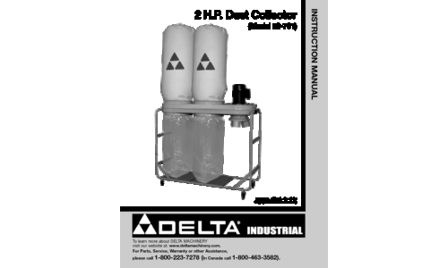 DeWalt Dust Collector 50-761 User Manual