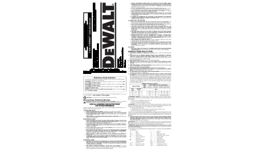 DeWalt Drill DWE1014 User Manual