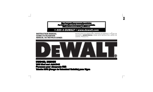 DeWalt Drill DWD450 User Manual