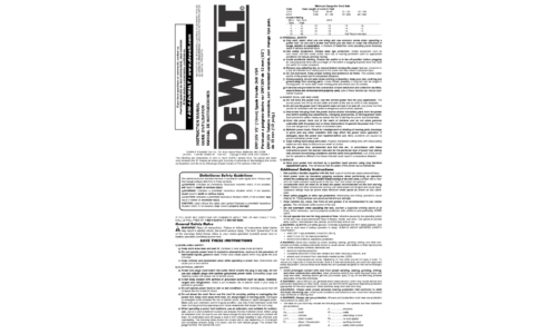 DeWalt Drill DW130V User Manual