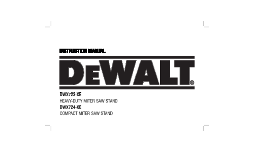 DeWalt DWX724 User Manual