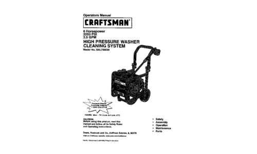 Craftsman Washer 580.768030 User Manual