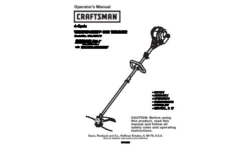 Craftsman Trimmer 316.79617 User Manual