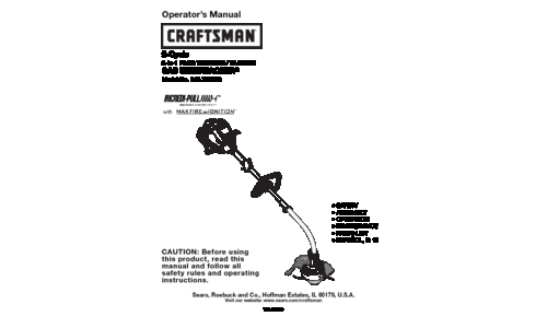 Craftsman Trimmer 316.79192 User Manual