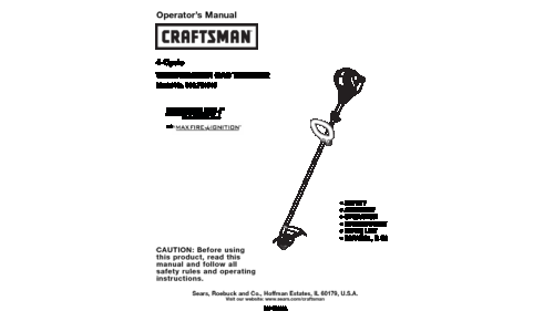 Craftsman Trimmer 316.79191 User Manual