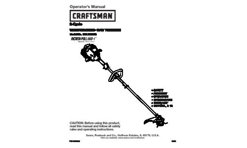 Craftsman Trimmer 316.7919 User Manual