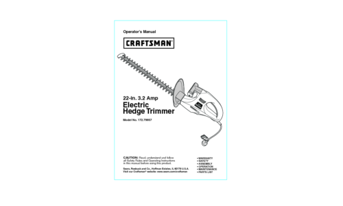 Craftsman Trimmer 172.79957 User Manual