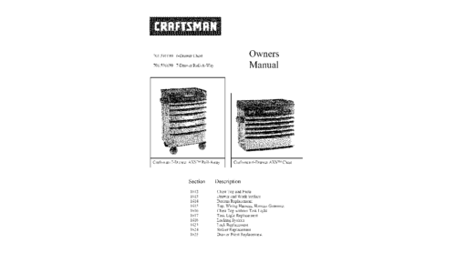 Craftsman Tool Storage 706.59668 User Manual