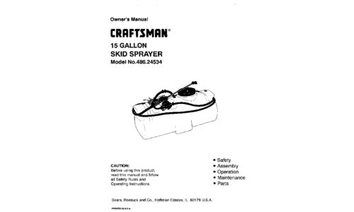 Craftsman Sprinkler 486.24534 User Manual