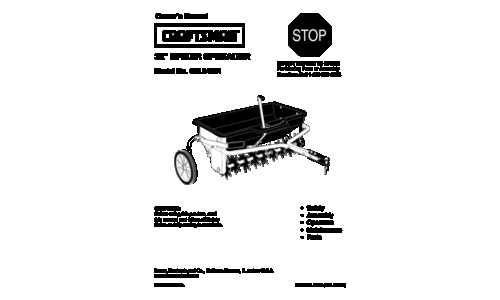 Craftsman Spreader 486.24331 User Manual