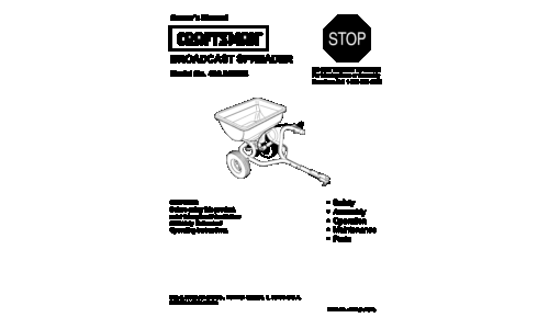 Craftsman Spreader 486.243223 User Manual