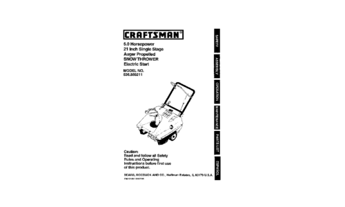 Craftsman Snow Blower 536885211 User Manual