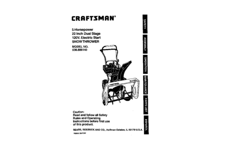 Craftsman Snow Blower 536.88614 User Manual