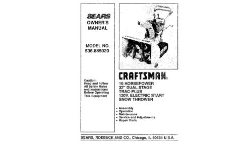 Craftsman Snow Blower 536.88502 User Manual