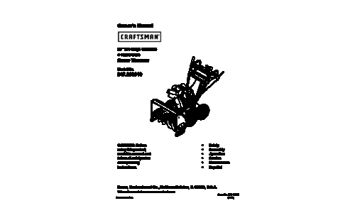 Craftsman Snow Blower 247.88854 User Manual