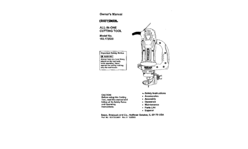 Craftsman Saw 183.17253 User Manual