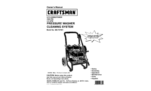 Craftsman Pressure Washer 580.767451 User Manual