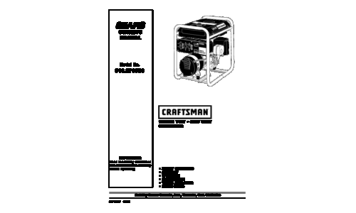 Craftsman Portable Generator 919.679580 User Manual