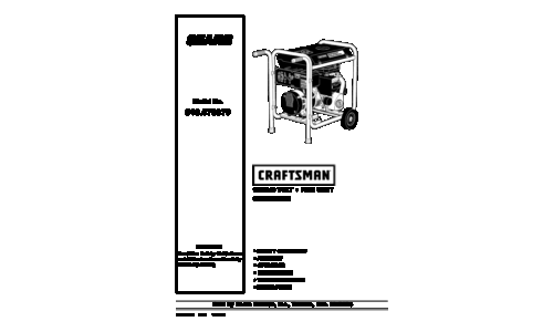 Craftsman Portable Generator 919.670070 User Manual