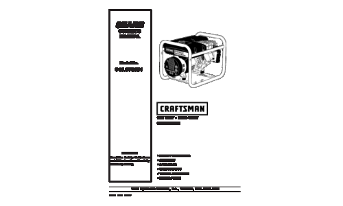 Craftsman Portable Generator 919.670031 User Manual