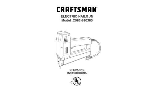 Craftsman Nail Gun C583-930360 User Manual