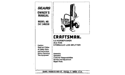 Craftsman Log Splitter 247.34625 User Manual