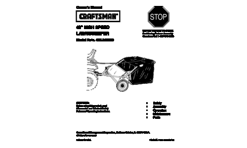 Craftsman Lawn Sweeper 486.242223 User Manual