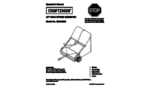 Craftsman Lawn Sweeper 486.24029 User Manual